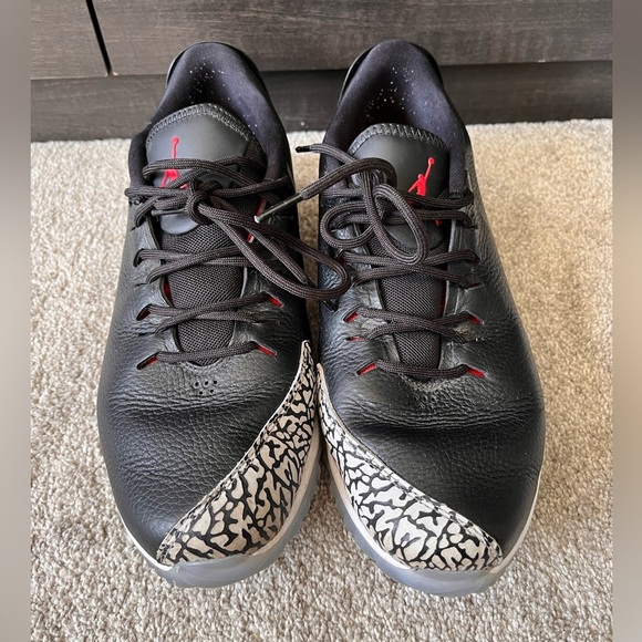 Mens Air Jordan ADG Cement 3 Black Golf Shoes Size 9 - Picture 3 of 12